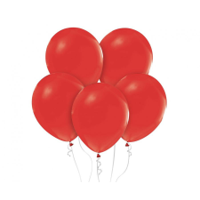 SZÍNES Pastel Red, Piros léggömb, lufi 10 db-os 12 inch (30 cm) party kellék