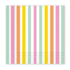  Színes Pastel Stripes szalvéta 20 db-os 33x33 cm FSC papírárú, csomagoló és tárolóeszköz
