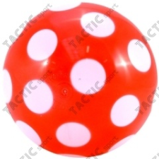 SZÍNES pettyes műanyag labda 220 mm átmérővel , szelepesen fújható játéklabda játéklabda