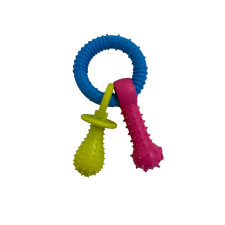  Színes rágókarika kutyáknak – fogtisztító, gumis játék játék kutyáknak