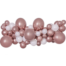 Színes Rose Gold léggömb, lufi girland szett 65 db-os party kellék