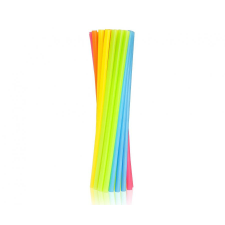 SZÍNES Színes Colorful műanyag szívószál 10 db-os party kellék