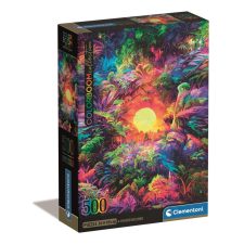 SZÍNES Színes dzsungel Psychedelic 500 db-os Compact puzzle Clementoni puzzle, kirakós