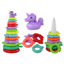 Színes unikornis torony puzzle gyerekeknek puzzle, kirakós