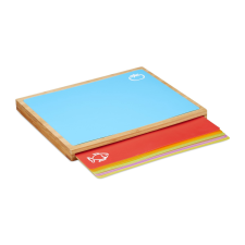  Színes vágódeszka 6 db-os készlet bambusz tartóban konyhai eszköz