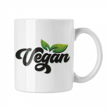  Színes Vegan logó - Fehér Bögre bögrék, csészék