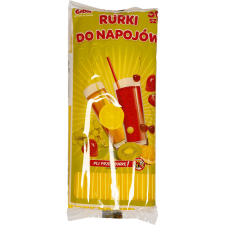 Színes Yellow műanyag szívószál 50 db-os party kellék