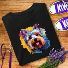 Színes yorkie férfi póló férfi póló