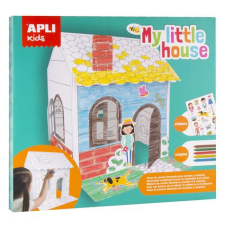  Színezhető karton babaház, matricákkal és zsírkrétákkal, APLI Kids &quot;My little house&quot; kreatív és készségfejlesztő