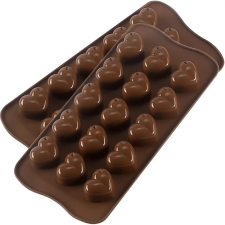 Szív alakú 15 adagos szilikon bonbon forma 2 db/csomag sütés és főzés