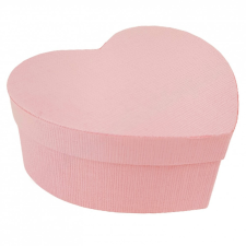  Szív alakú doboz, rózsaszín, 18x7,5x16 cm ajándéktárgy