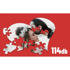 Szív alakú puzzle 114 db-os puzzle, kirakós