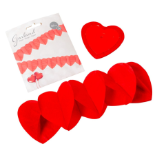  Szív girland 150x8cm 2edb-os dekorációs kellék