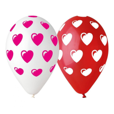  Szív Heart léggömb, lufi 5 db-os 12 inch (30 cm) ajándéktárgy