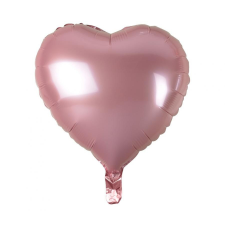 Szív Light Pink Heart, Rózsaszín szív fólia lufi 37 cm party kellék
