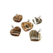 Szív medál jáspis óceán 2,5-3cm (MDG) medál