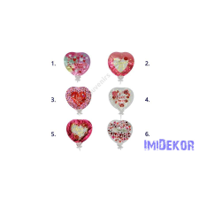  Szív önfelfújós lufi 15 cm 60-4 dekorációs kellék