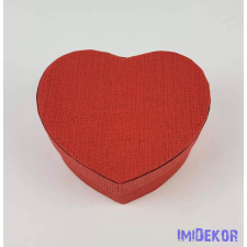 Szív papírdoboz 11x10x5 cm - Bordás Piros dekorációs kellék