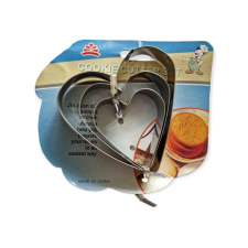  Szív süti formák 3db-os szett konyhai eszköz