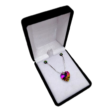 Szív- Swarovski kristályos nemesacél ékszerszett ékszer szett
