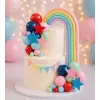  Szivárvány -gömb tortadísz szett,tortadekoráció 25 db-os