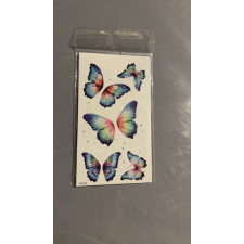  Szivárványos Pillangók Ideiglenes Tetoválás Szett – 10 darabos csillámtetoválás