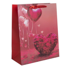  Szíves lufis ajándéktasak - 32x26 cm ajándéktasak
