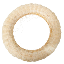  Szizállal tekert széna alap fehér 25cm dekorációs kellék