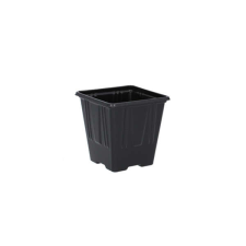 Szögletes ültető cserép szett (12 db) 7x7x8 cm - Fekete kerti tárolás
