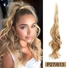  Szőke Drótos Póthaj Copfhoz és Kontyhoz - 70 cm póthaj