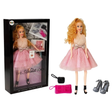 Szőke hajó modell baba 28 cm táskával és magassarkú cipővel baba