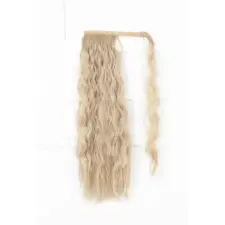  Szőke Hullámos Szintetikus Póthaj Copfhoz, 60 cm póthaj