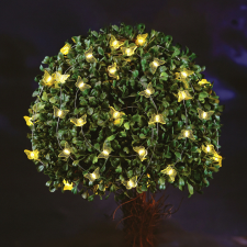  Szolár fényfüzér - pillangó - 2,4 m - 25 melegfehér LED kültéri világítás