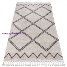 Szőnyeg BERBER ASILA B5970 krém / barna Rojt shaggy 240x330 cm lakástextília