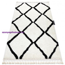 Szőnyeg BERBER CROSS fehér Rojt shaggy 240x330 cm lakástextília