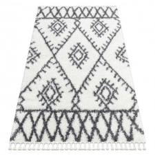 Szőnyeg BERBER UNION 3481 Cikcakk krém / szürke Rojt shaggy bozontos 120x170 cm lakástextília