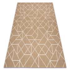  Szőnyeg FLAT 48959265 Geometrikus natúr bézs színű fonal 80x150 cm lakástextília