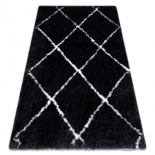  Szőnyeg FLUFFY 2373 shaggy lugas - antracit / fehér 80x150 cm lakástextília