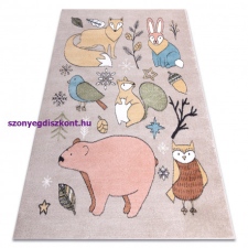 Szőnyeg FUN Forester gyerekeknek, állatok, erdei bézs 240x330 cm lakástextília