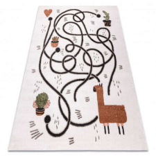Szőnyeg FUN Game gyerekeknek, játék, láma krém 160x220 cm lakástextília