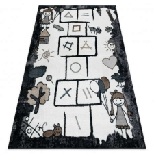  Szőnyeg FUN Hop gyerekeknek, ugróiskola, állatok fekete 80x150 cm lakástextília