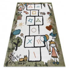 Szőnyeg FUN Hop gyerekeknek, ugróiskola, állatok zöld 80x150 cm lakástextília