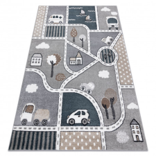 Szőnyeg FUN Strade gyerekeknek, utca, város szürke 120x170 cm lakástextília