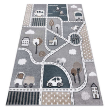 Szőnyeg FUN Strade gyerekeknek, utca, város szürke 280x370 cm lakástextília