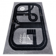 Szőnyeg FUN Track gyerekeknek, utca, város szürke 120x170 cm lakástextília