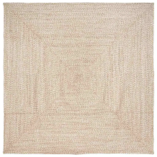  Szőnyeg Kosárfonás Természetes és fehér 200 x 200 cm Juta lakástextília