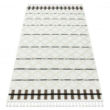 Szőnyeg SEVILLA Y611A gyémánt barna / fehér Rojt Berber shaggy 140x190 cm lakástextília