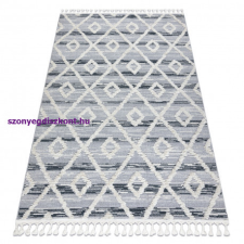  Szőnyeg SEVILLA Z555A gyémánt szürke / fehér Rojt Berber shaggy 240x330 cm lakástextília