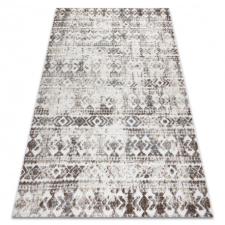 Szőnyeg Structural SOLE D3732 Aztec gyémánt lapos szövött bézs 180x270 cm lakástextília