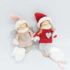  Szőrmés angyalka dekorációs kellék